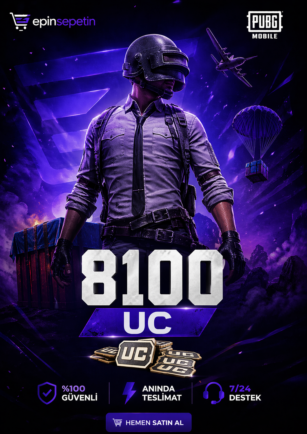 PUBG Mobile 8100 UC Avantajlı Fırsat Paketi