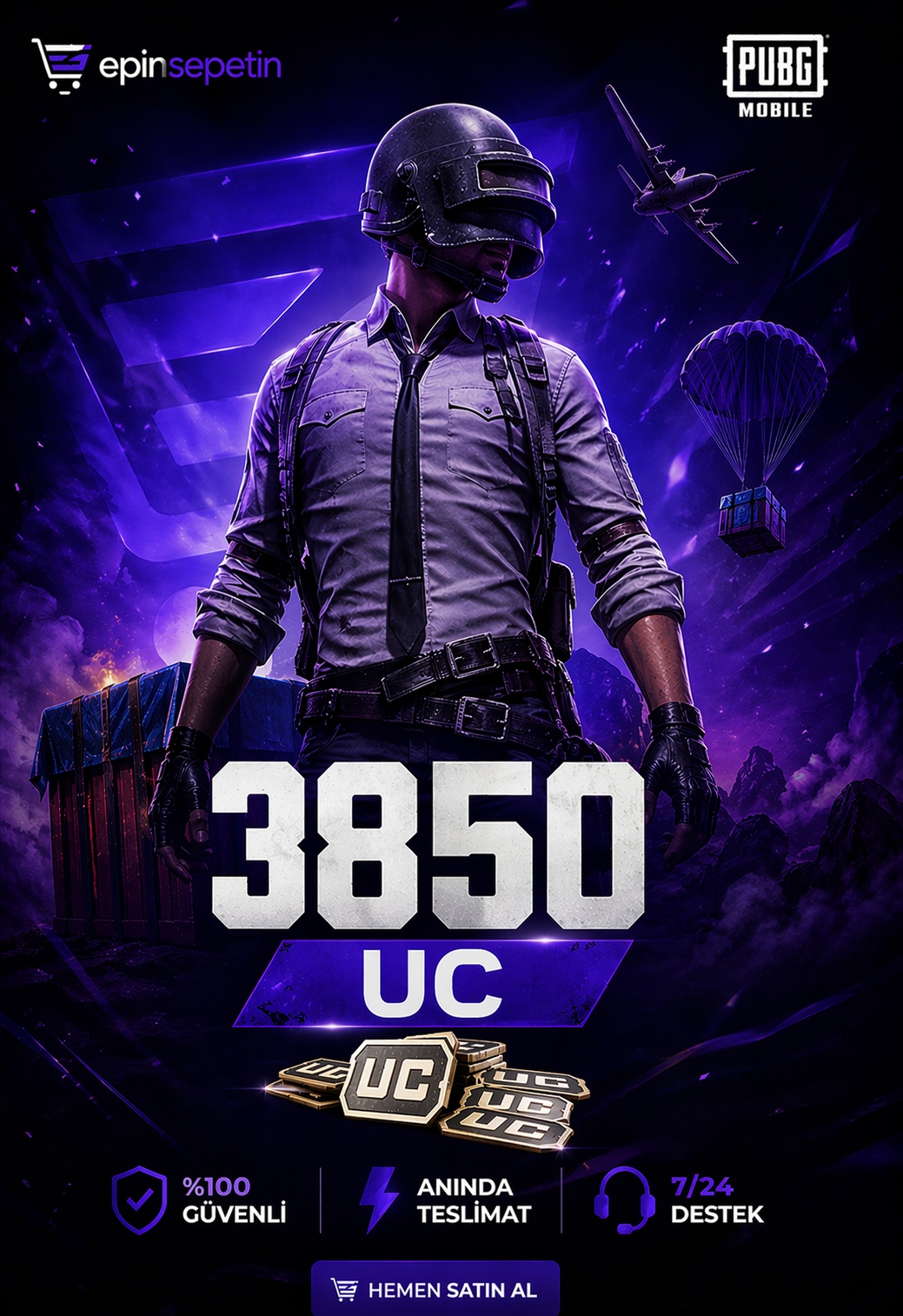 PUBG Mobile 3850 UC Avantajlı Fırsat Paketi