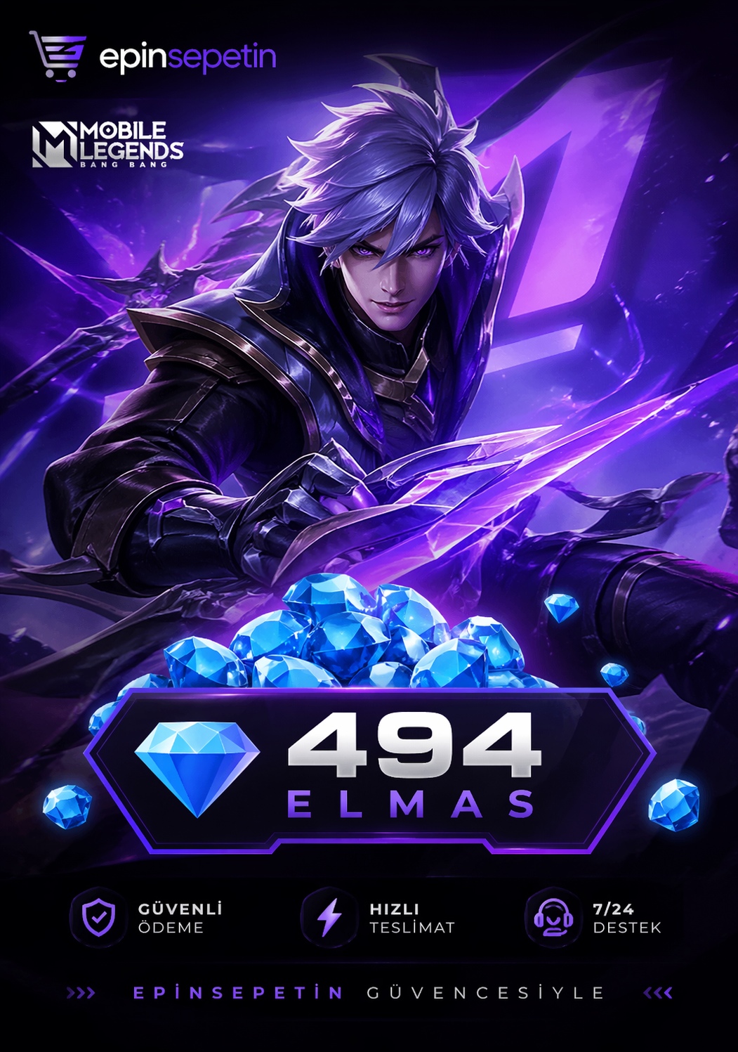 Mobile Legends Bang Bang 494 Elmas Avantajlı Fırsat Paketi