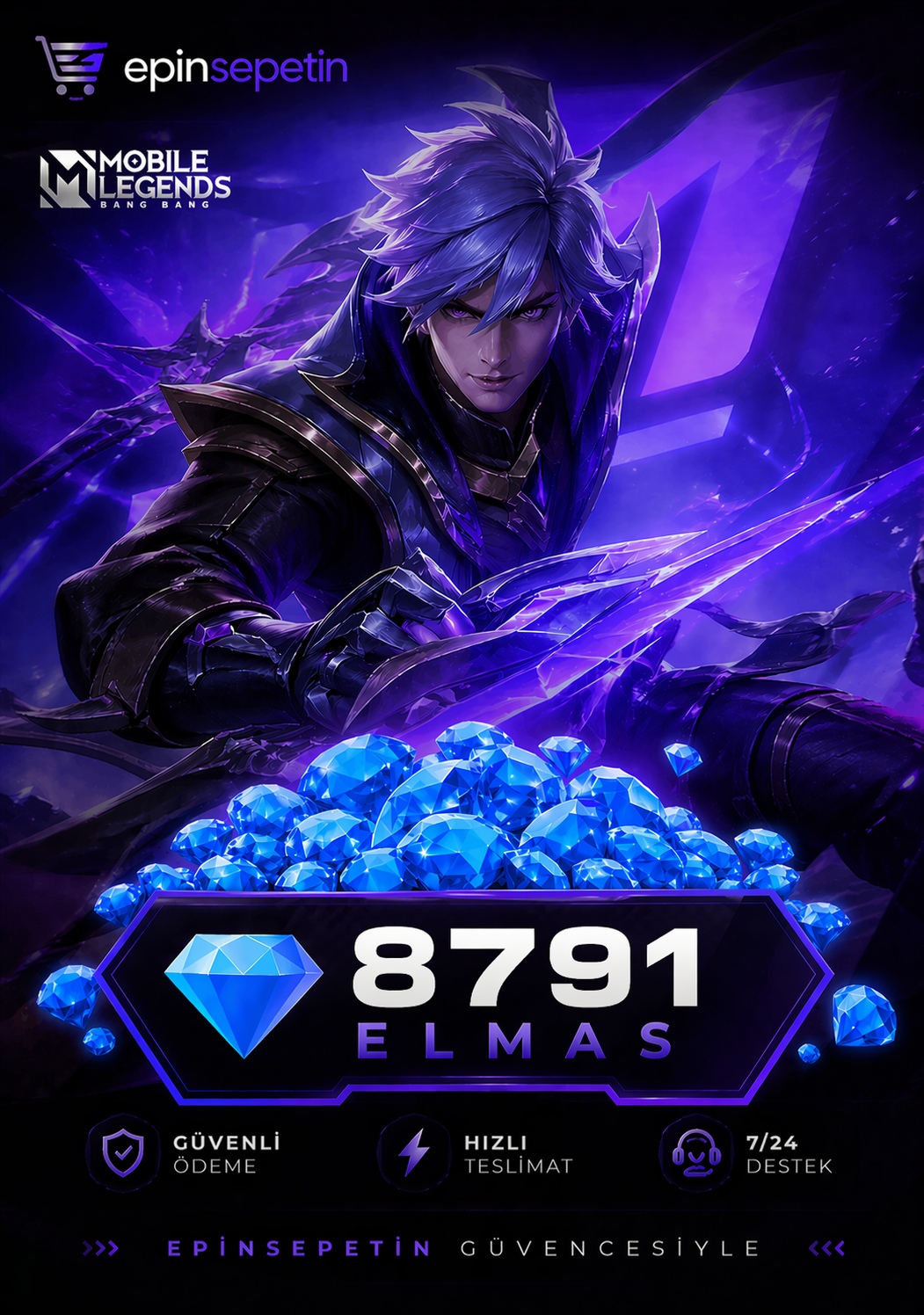 Mobile Legends Bang Bang 8791 Elmas Avantajlı Fırsat Paketi