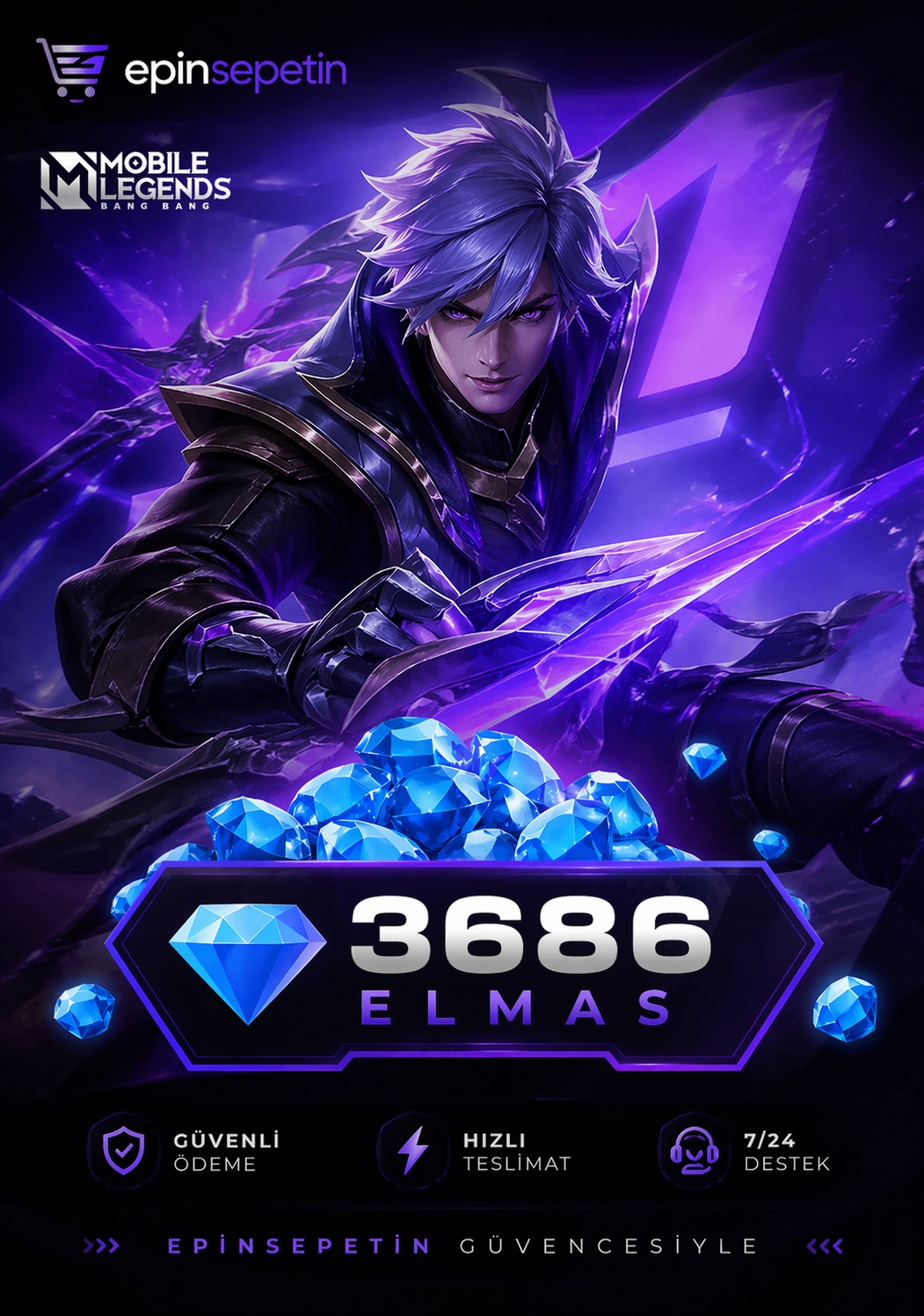 Mobile Legends Bang Bang 3686 Elmas Avantajlı Fırsat Paketi